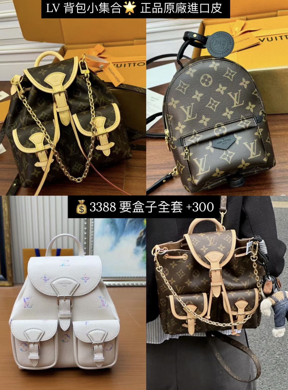 LV 背包小集合* 正品原廠進口皮 $3388