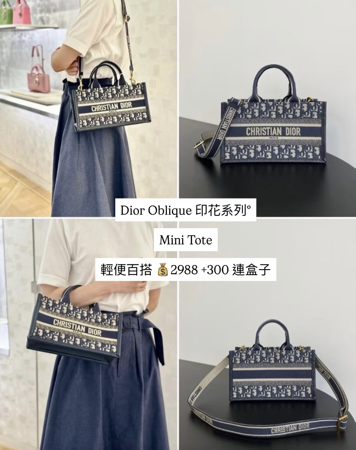 Dior Oblique 印花系列。$2988 +300 連盒子